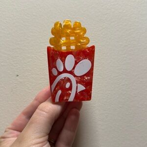 Chick-fil-A waffle fry hair clip